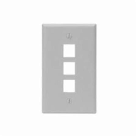 LEVITON Wallplates Wp 3Port Sg Gy 41080-3GP